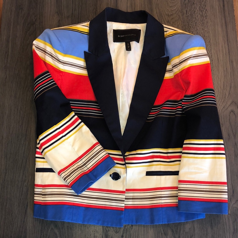 BCBGMAXAZRIA multi color blazer.